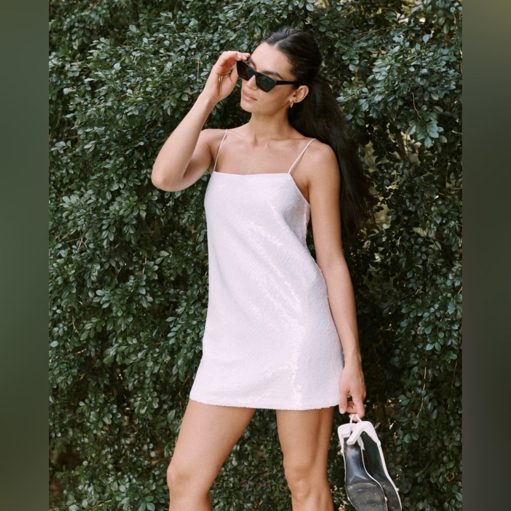 Abercrombie & Fitch Sequin Squareneck Mini Dress